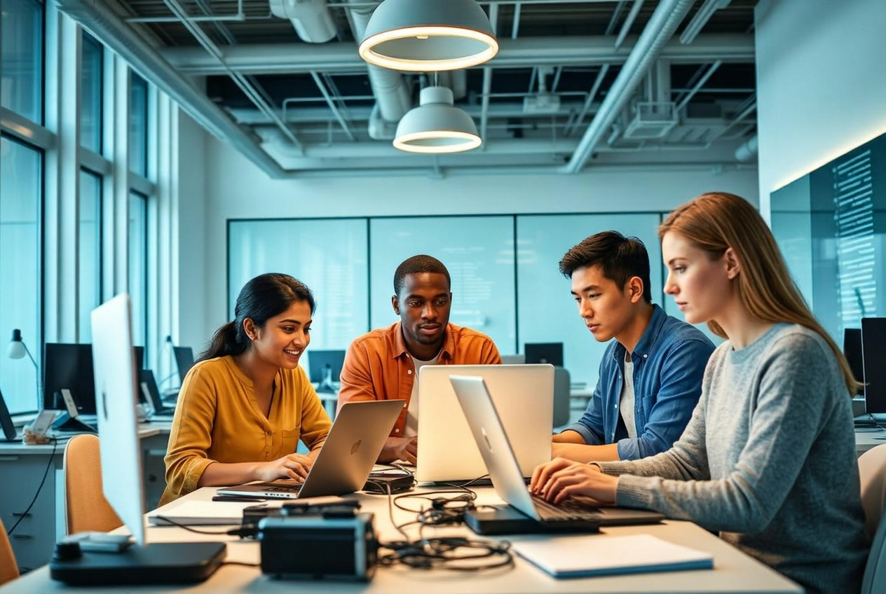 Local youth using an innovation lab